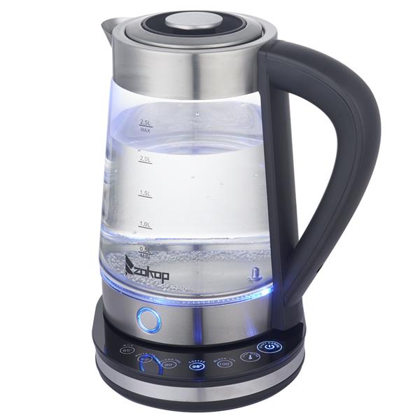 Blue Glass Electric Kettle with Filter_9